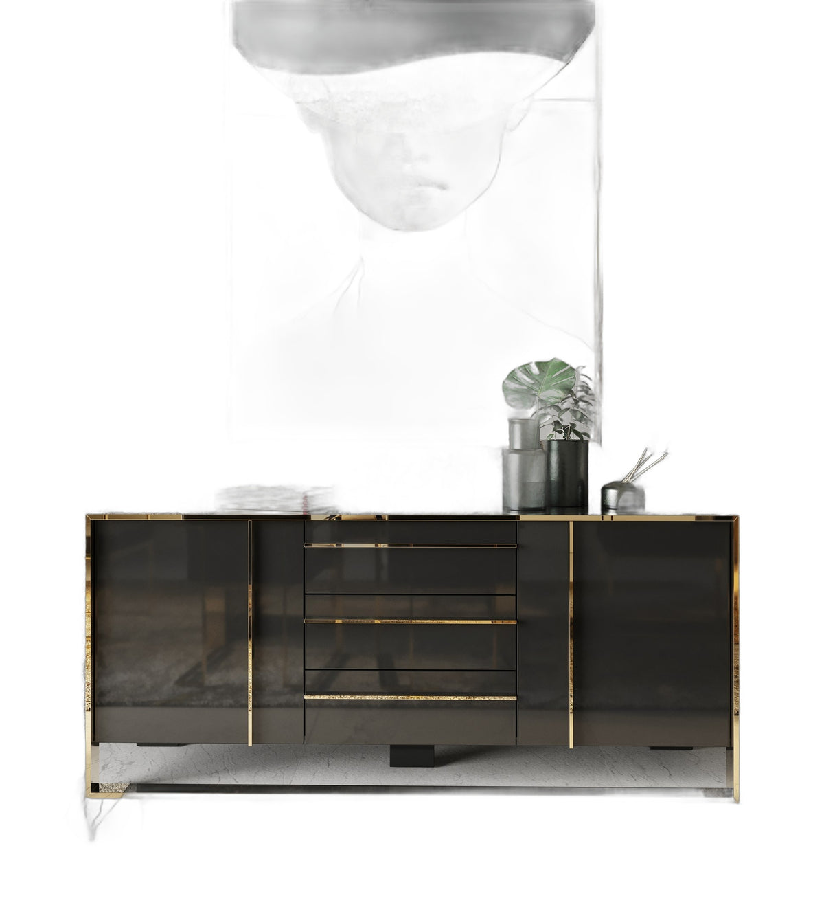 Cartier Modern Black & Rosegold Buffet