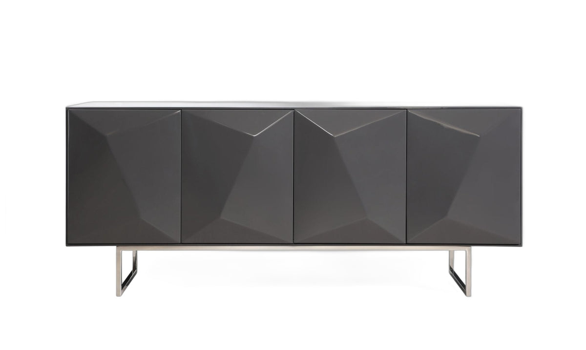 Vanguard - Modern Dark Grey High Gloss Buffet
