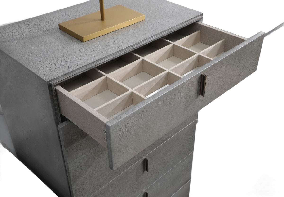 Buckley - Modern Grey Crackle Chest