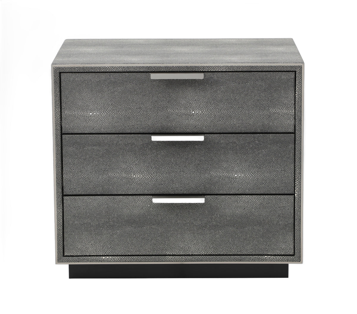 Dynasty - Modern Shagreen Three Drawer Nightstand
