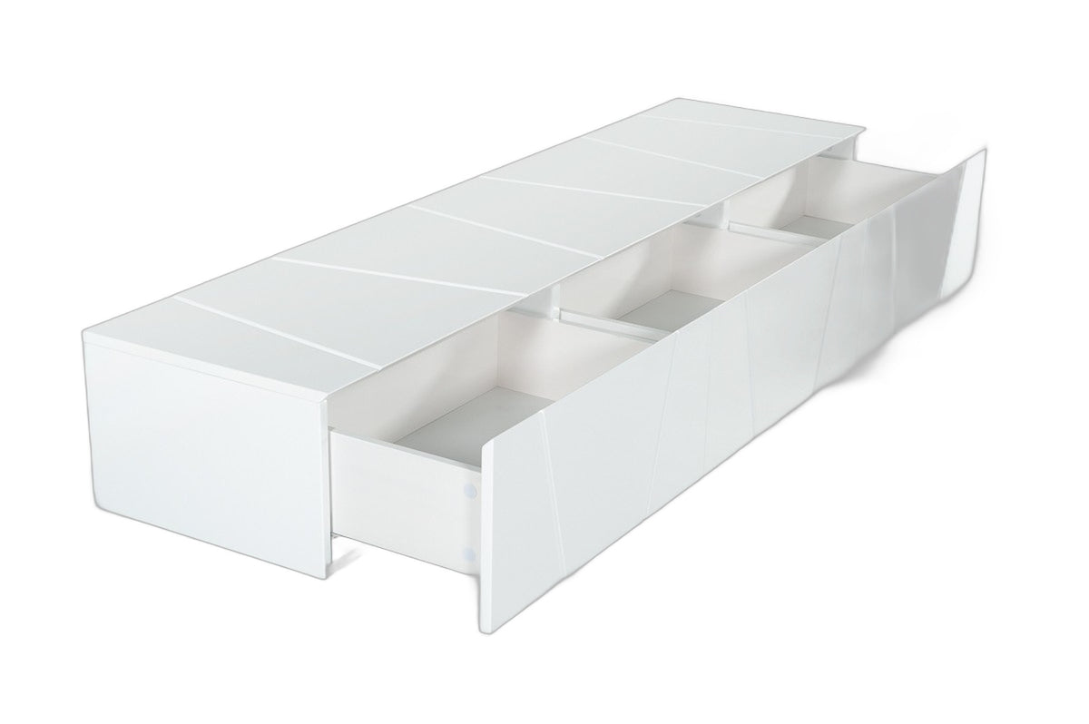 Chrysler Modern White TV Stand