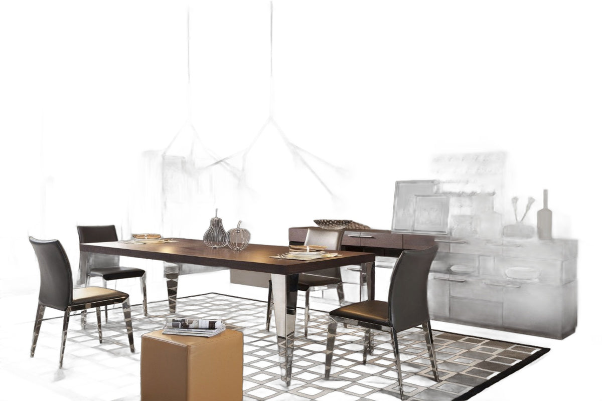 Daytona Modern Brown Oak Rectangle Dining Table