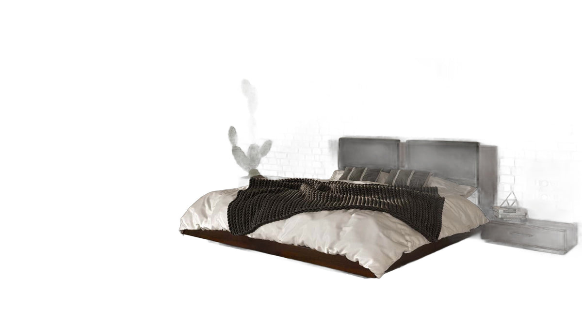 Fantasia - Contemporary Dark Walnut Mirror