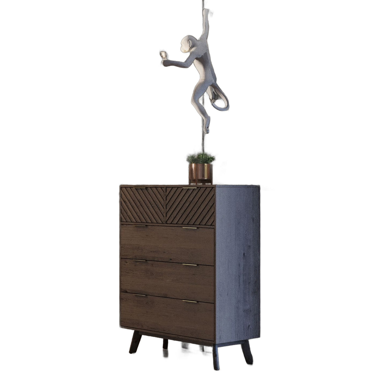 Daisy Mid-Century Dark Acacia Chest