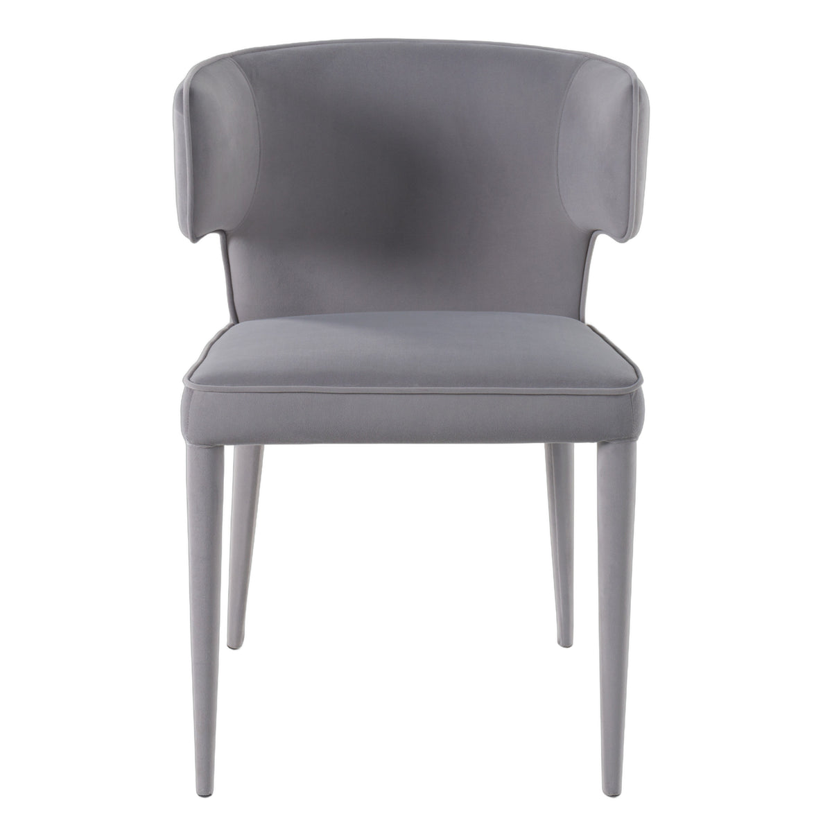 Lucero - Modern Grey Velvet Arm Dining Chair