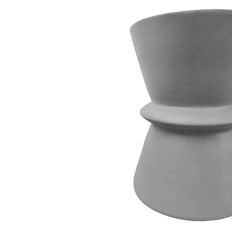 Modrest Ramos Modern Grey Concrete Round Stool
