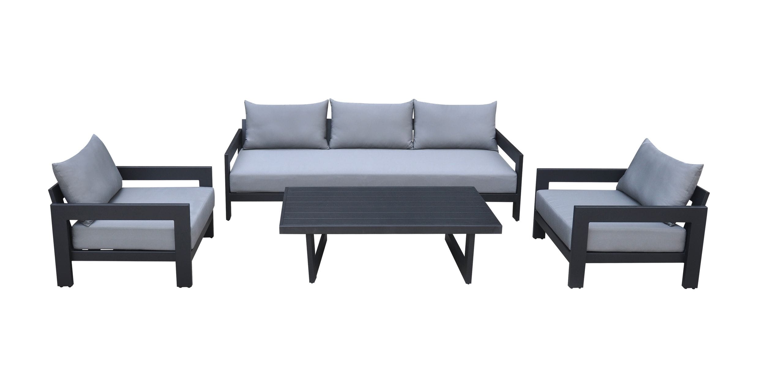 Renava Wake - Outdoor Dark Charcoal Sofa Set