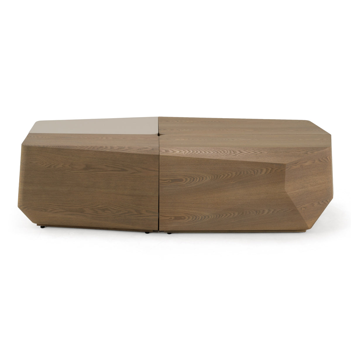 Wasson - Contemporary 4-Piece Buckwheat + Taupe Coffee Table Set - original 1