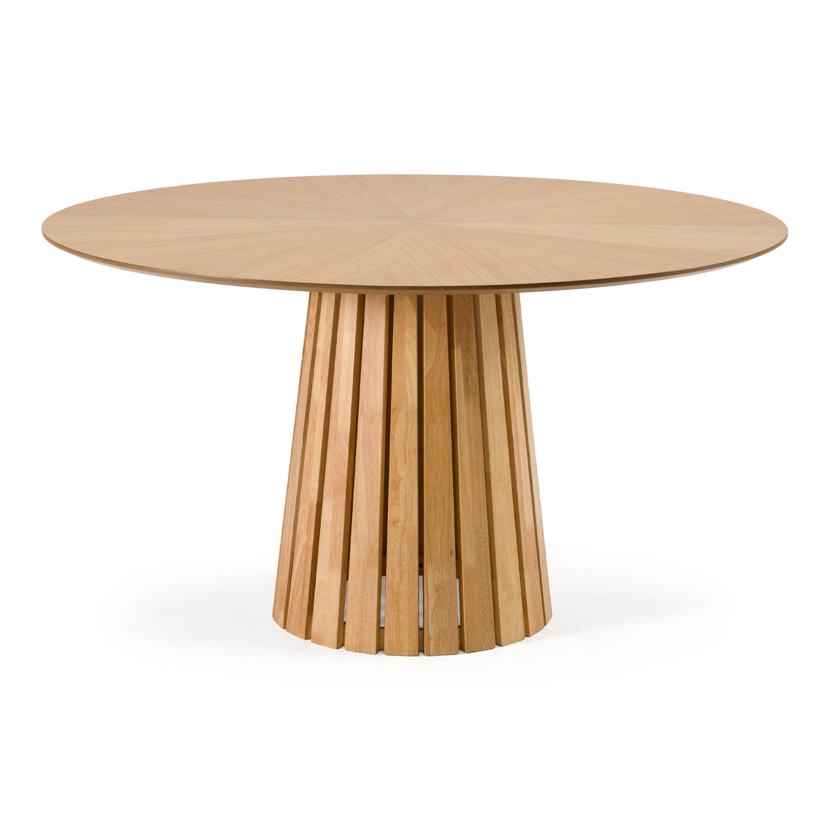 Weiss - Mid-Century Modern Natural Oak Round Dining Table - original 2