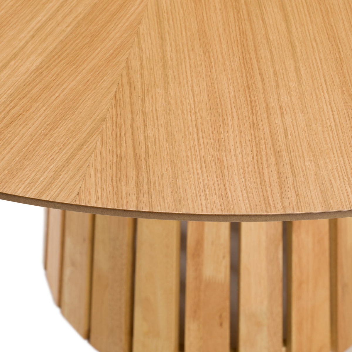 Weiss - Mid-Century Modern Natural Oak Round Dining Table - original 3