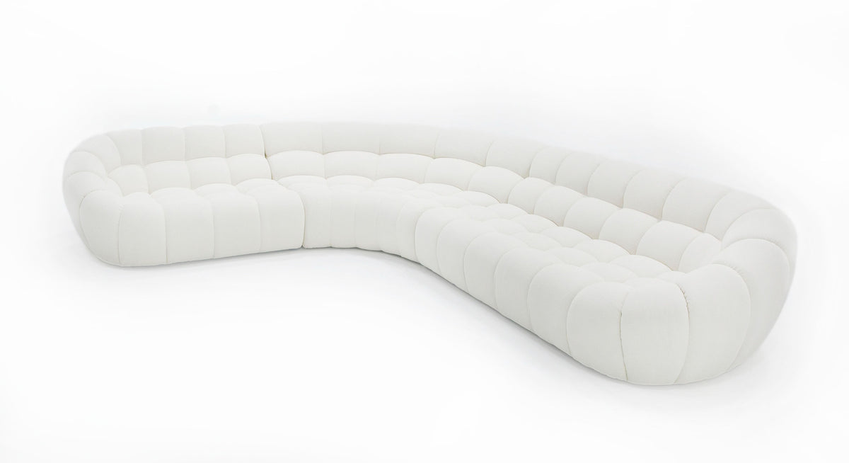 Yolonda - Off-White Fabric Sectional Sofa