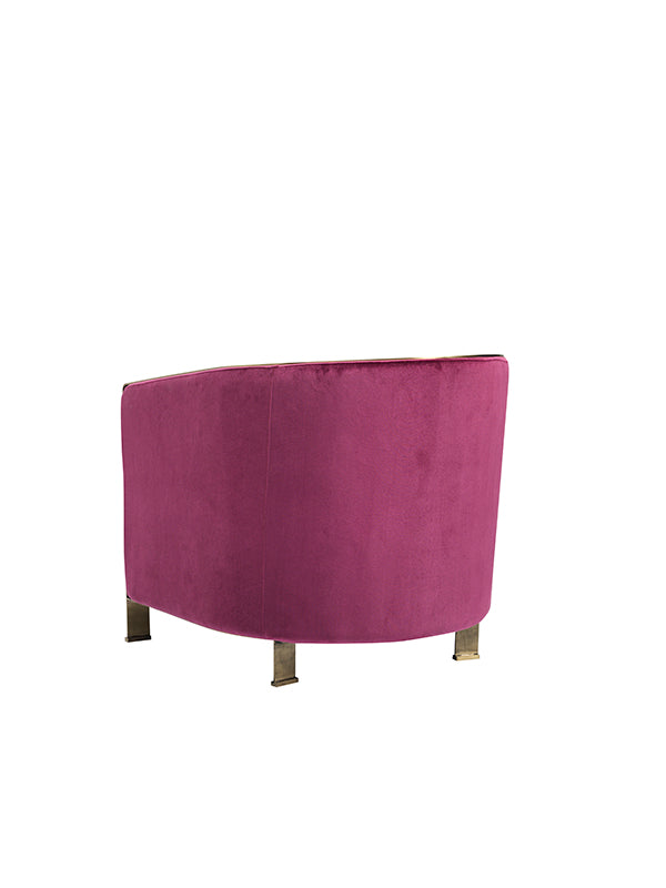 Divani Casa Anthony Modern Pink & Gold Accent Chair
