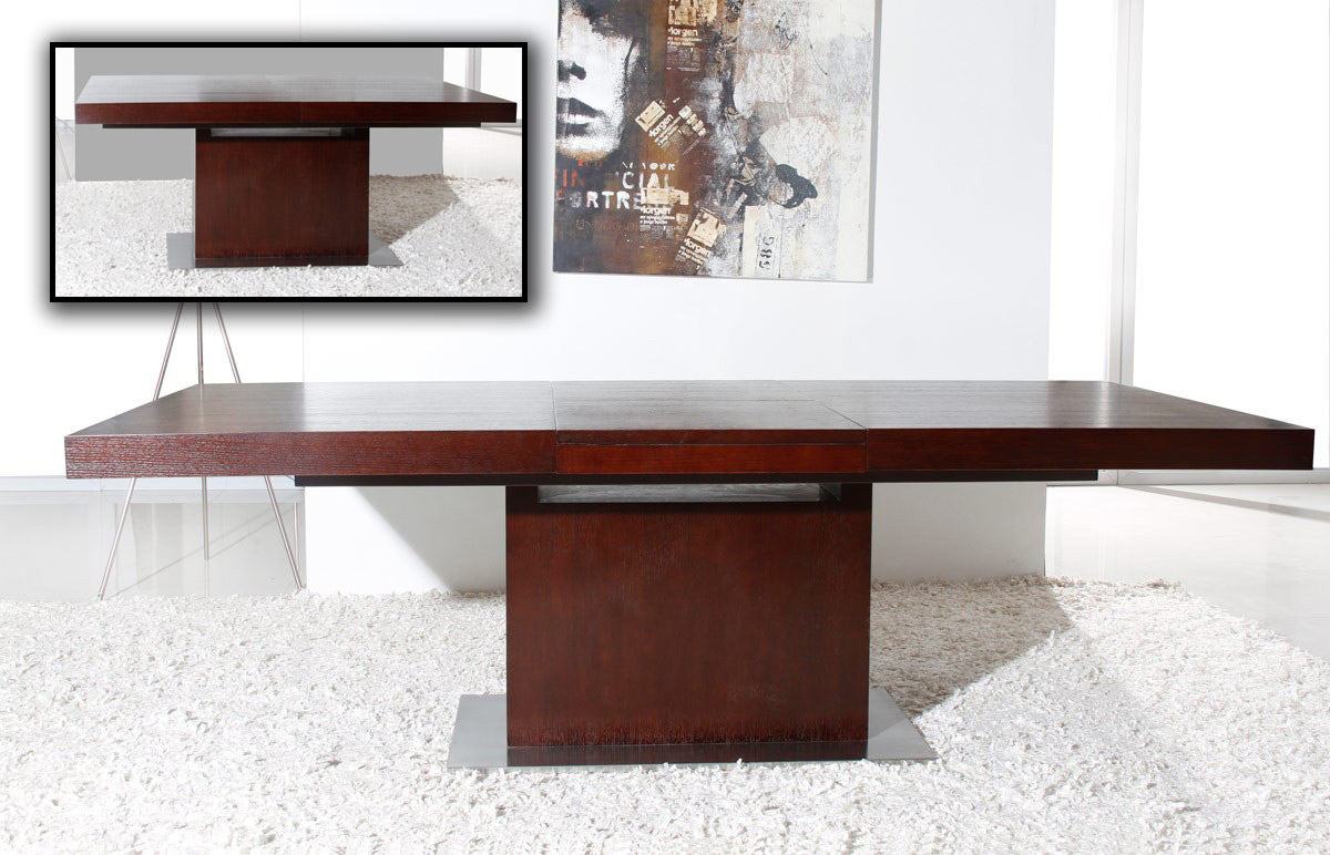Zenith Modern Red Oak Extendable Dining Table - original 1