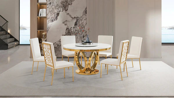 D615 Maxi Table (Cream/Gold)