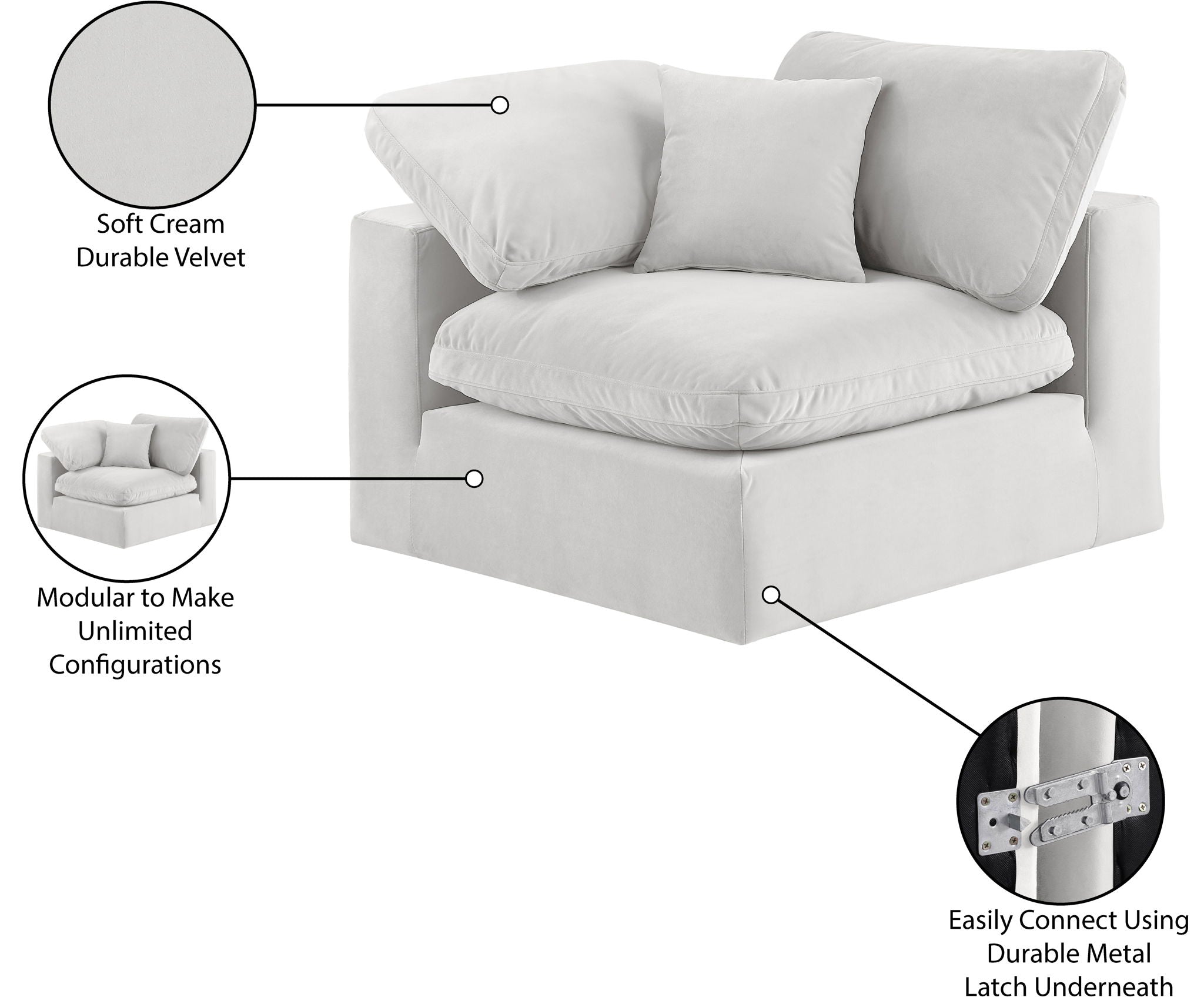Comfy - Velvet Corner Chair
