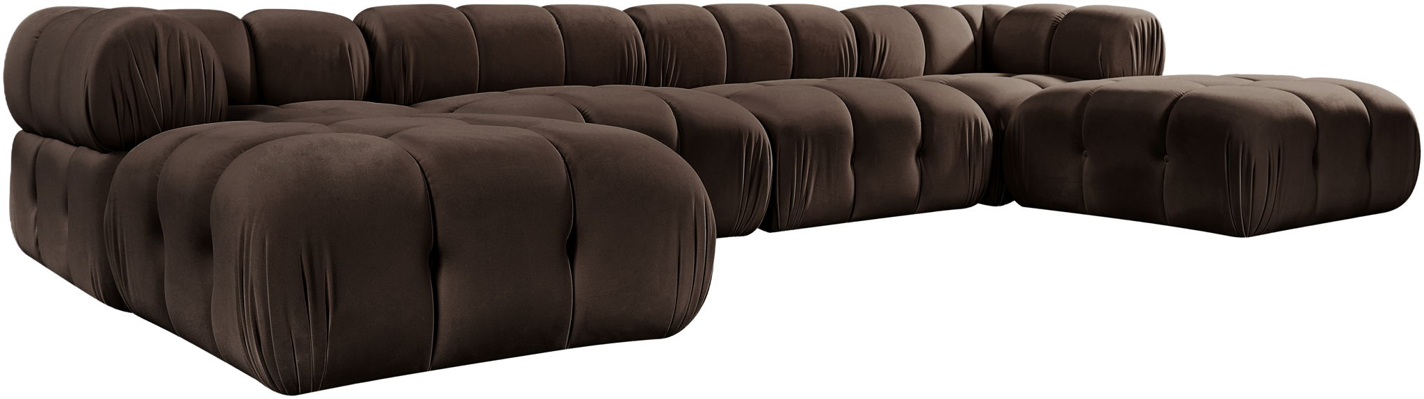 Orin - Velvet 6 Piece Modular Double Chaise Sectional