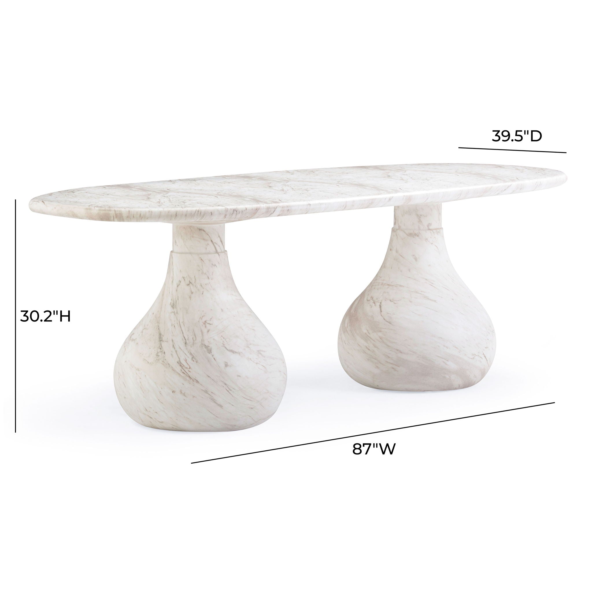 Smooch - 87" Indoor / Outdoor Oval Dining Table