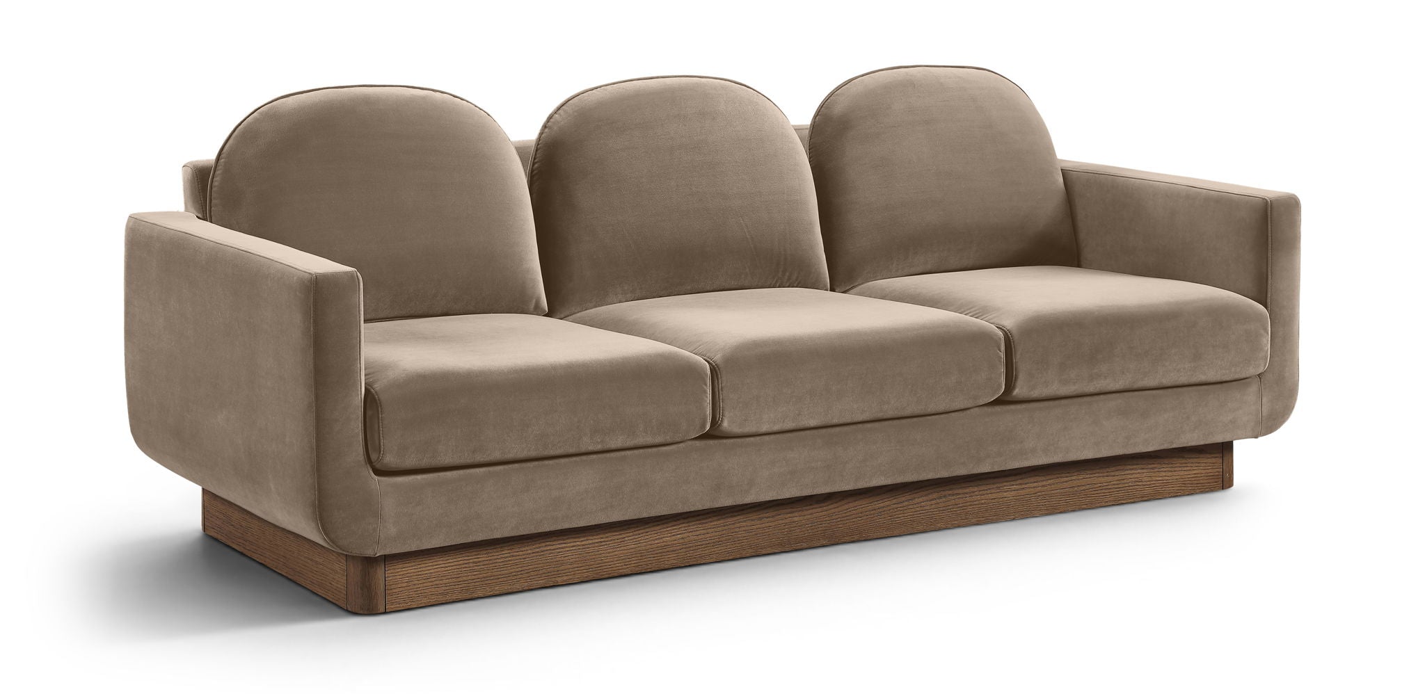 Diviento - Velvet Performance Fabric Upholstered Sofa