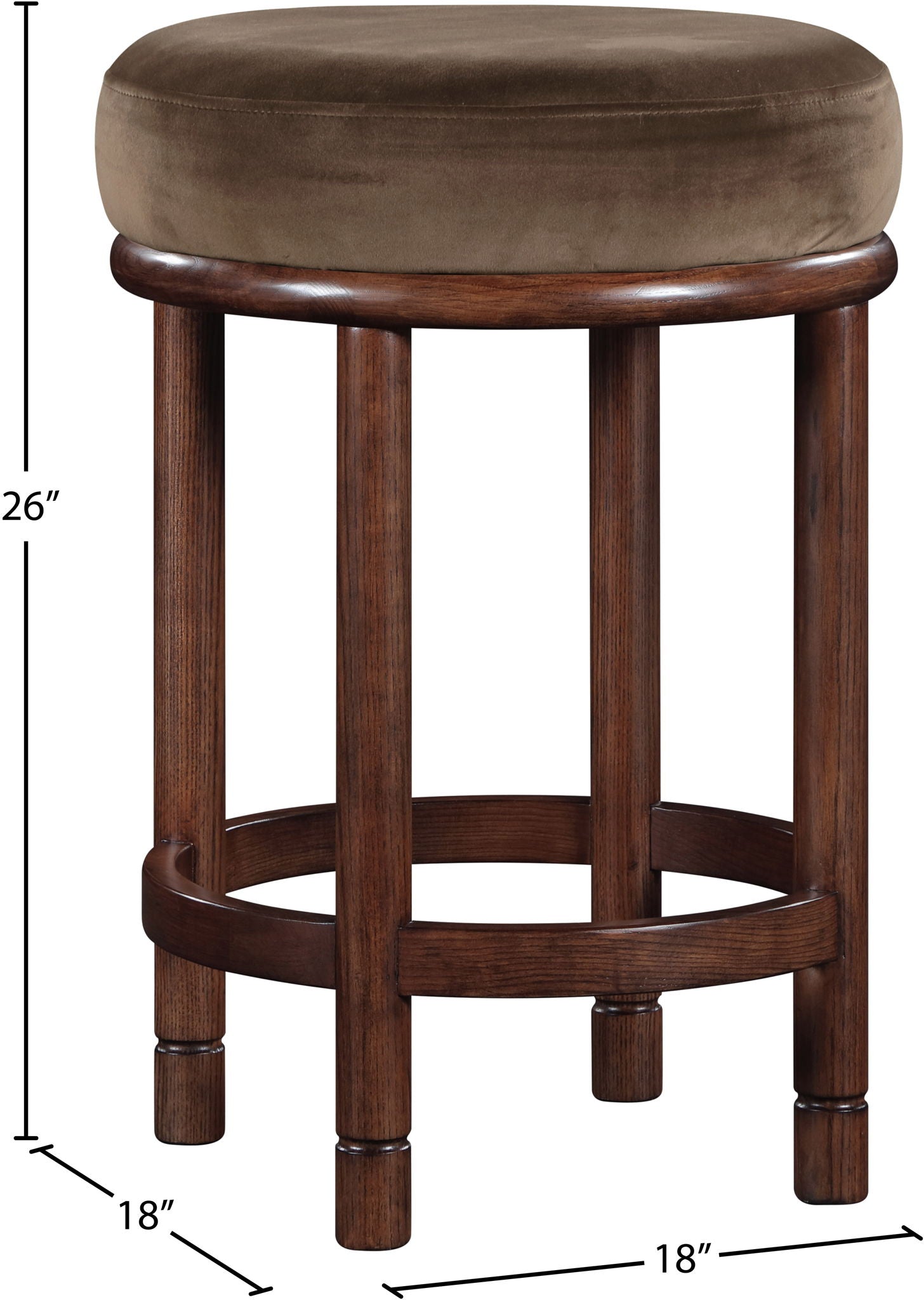 Monette - Counter Stool With Brown Base