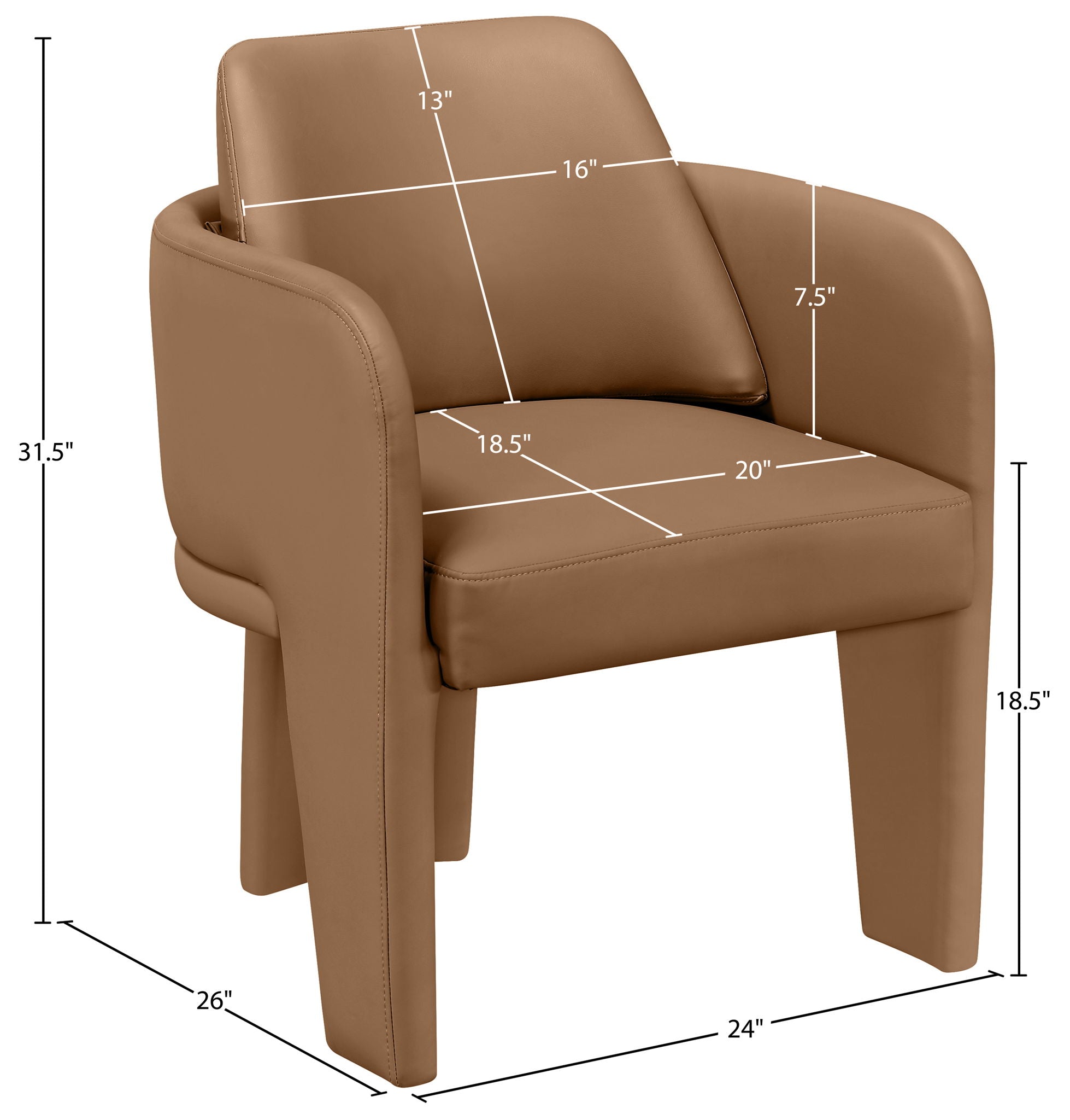 Vanda - Vegan Leather Upholstered Dining Chair