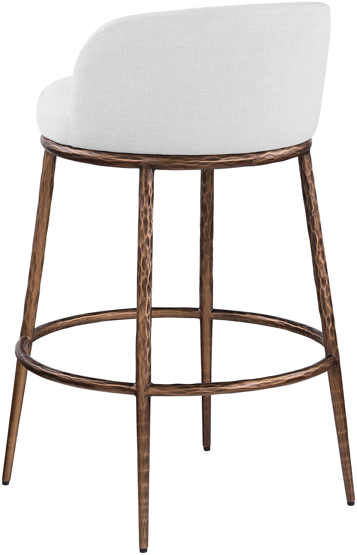 Ferro - Performance Fabric Upholstered Bar Stool - Antique Bronze