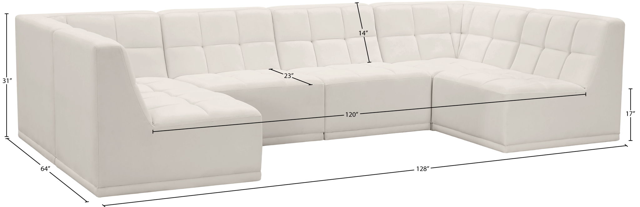 Relax - 6 Piece Modular Sectional