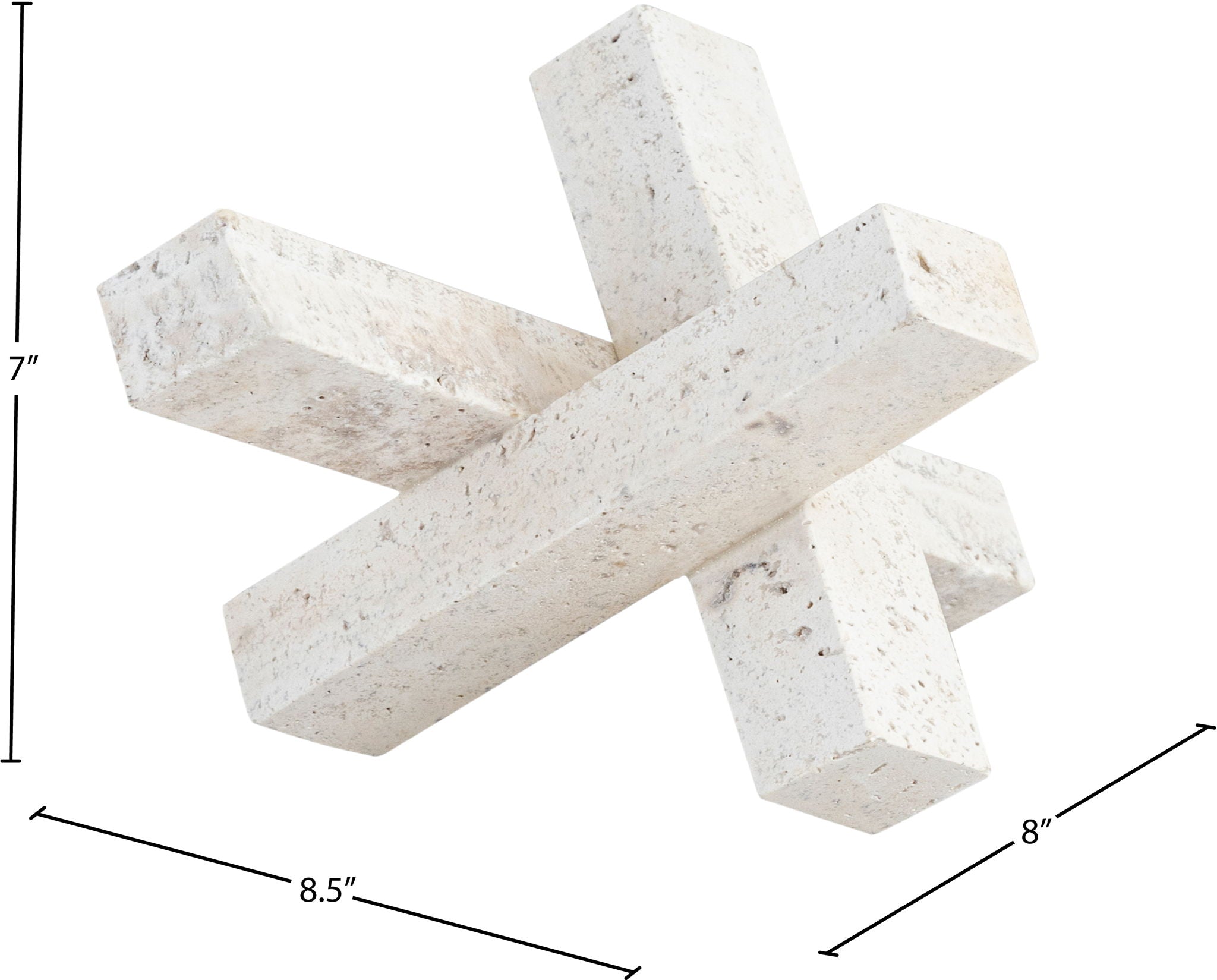 Stix - Travertine Decorative Object - Natural