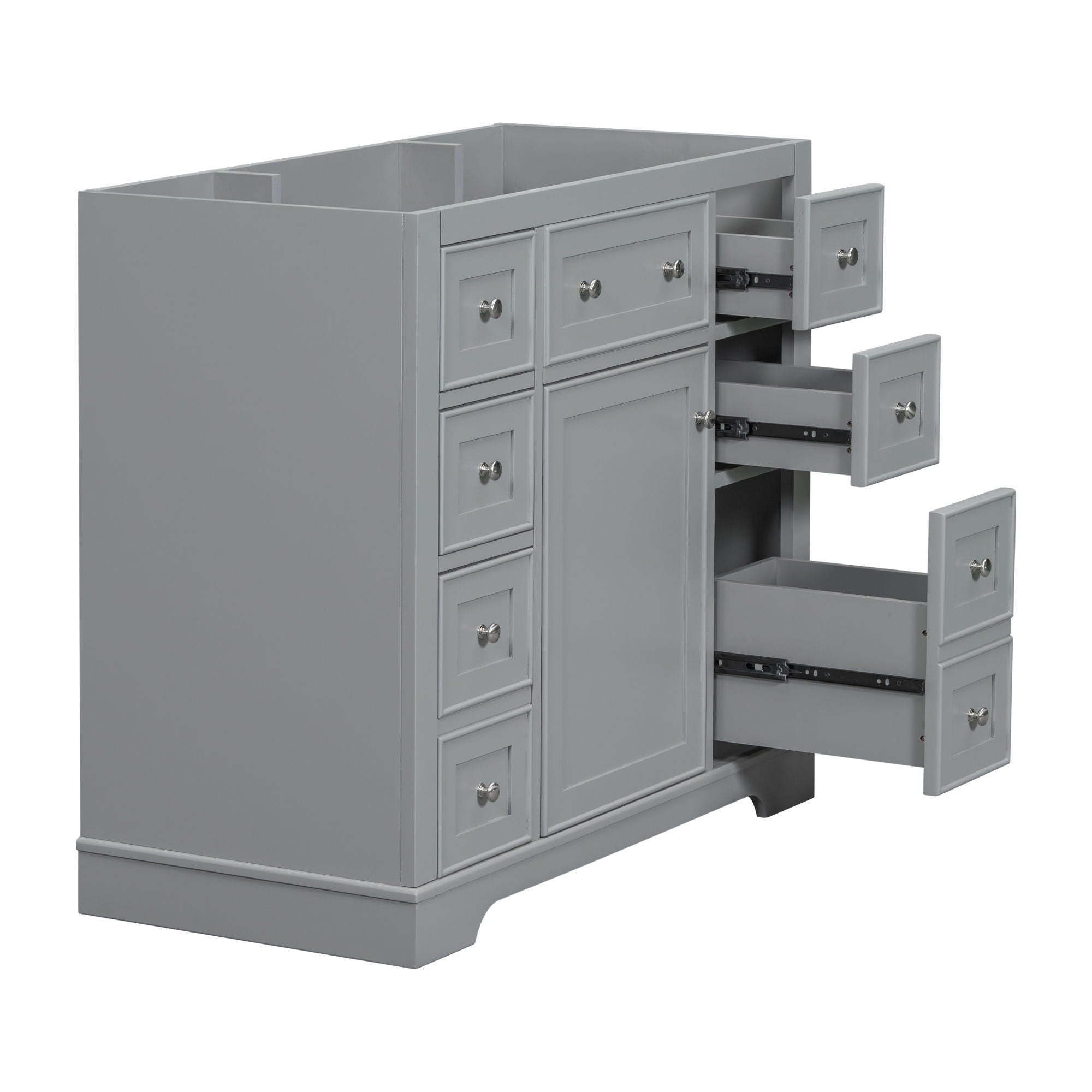 Modern Bathroom Vanity Base Only With 1 Cabinet And 6 Drawers