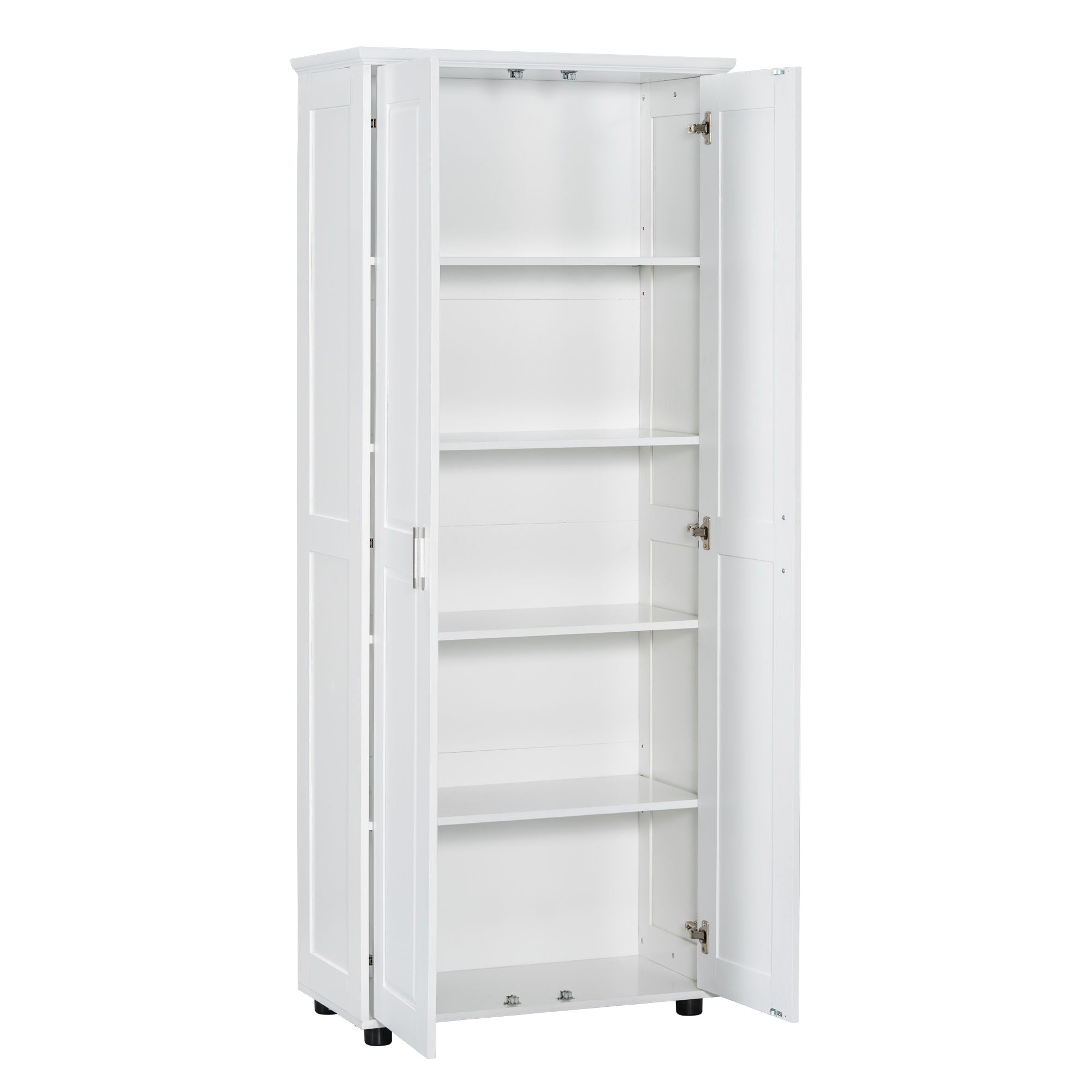 Storage Cabinet With Adjustable Shelves, 2 Doors, Rectangle Design For Bathroom