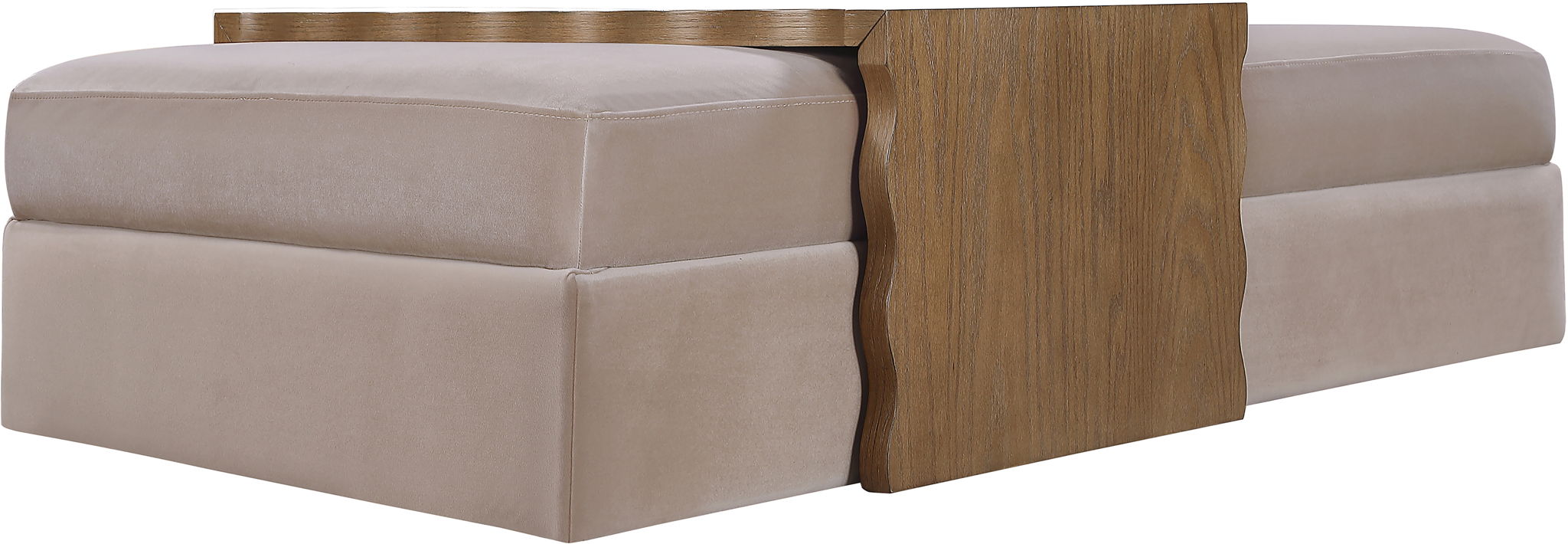 Woodra - Velvet Coffee Table/Ottoman