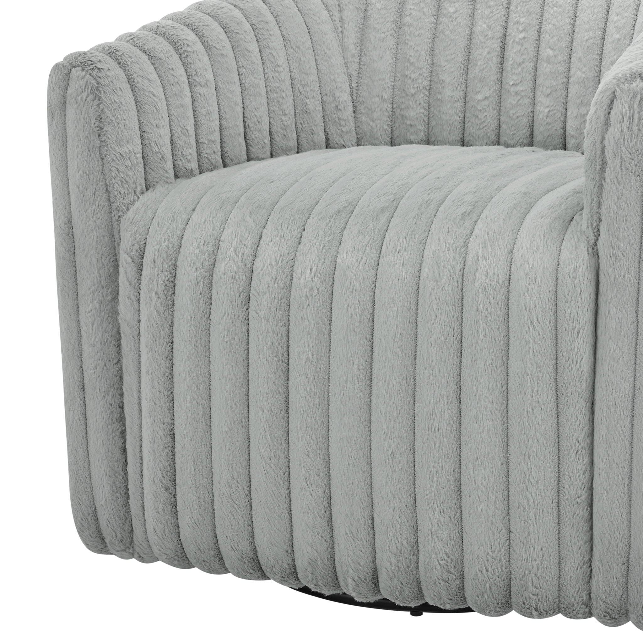 Alexa - Barrel Swivel Chair - Gray