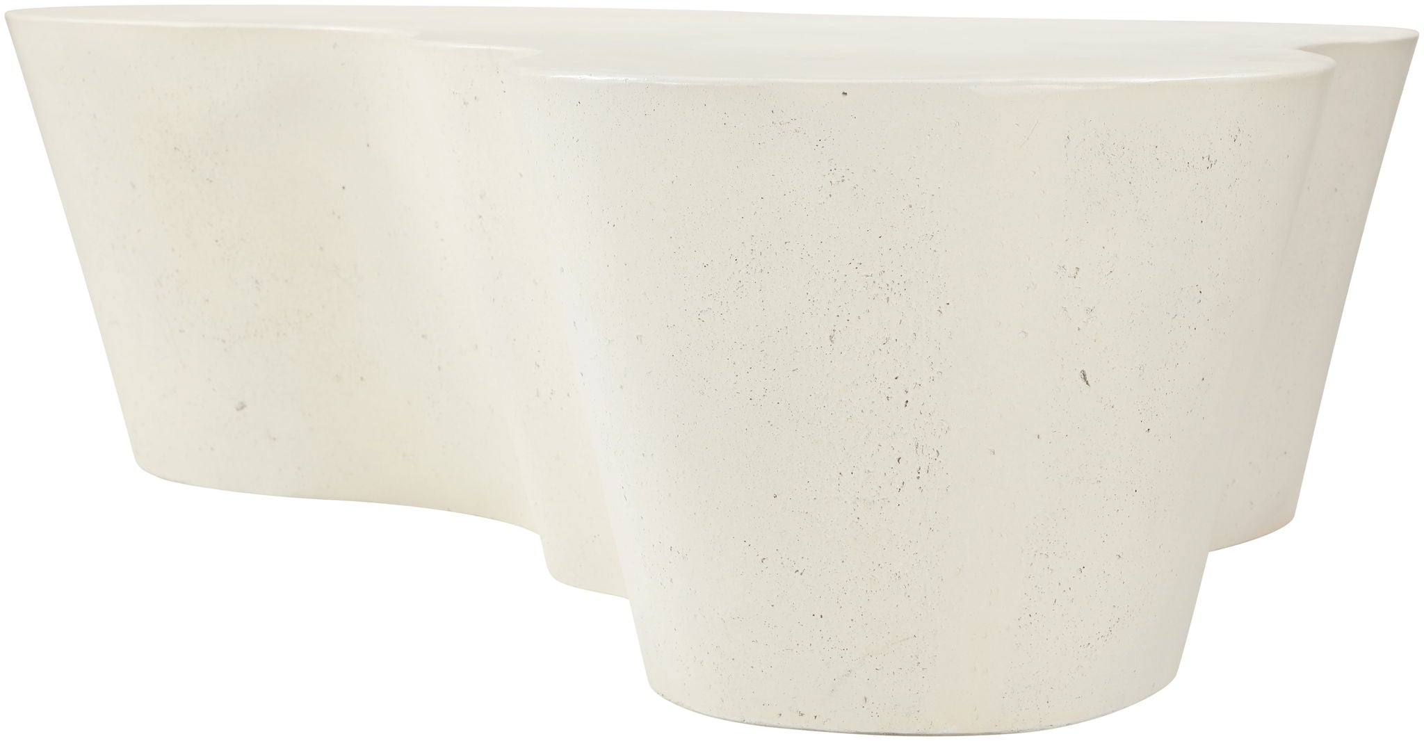 Monza - Concrete And Fiberglass Indoor / Outdoor Coffee Table - Cream