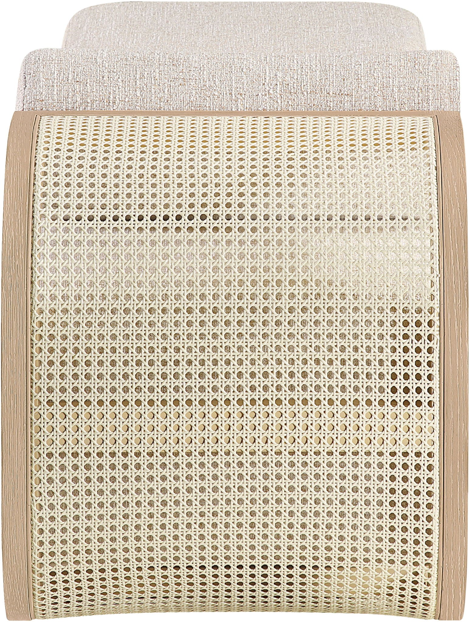Zephyr - Linen Textured Fabric Upholstered Chaise - Painted Natural Base