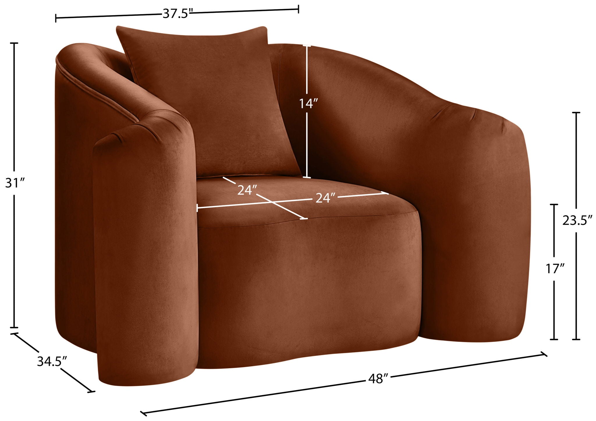 Destin - Chair - Cognac
