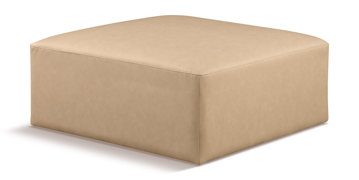 Cube - Ottoman - Tan