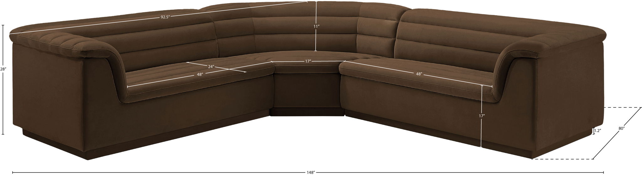 Cascade - Velvet Modular Sectional