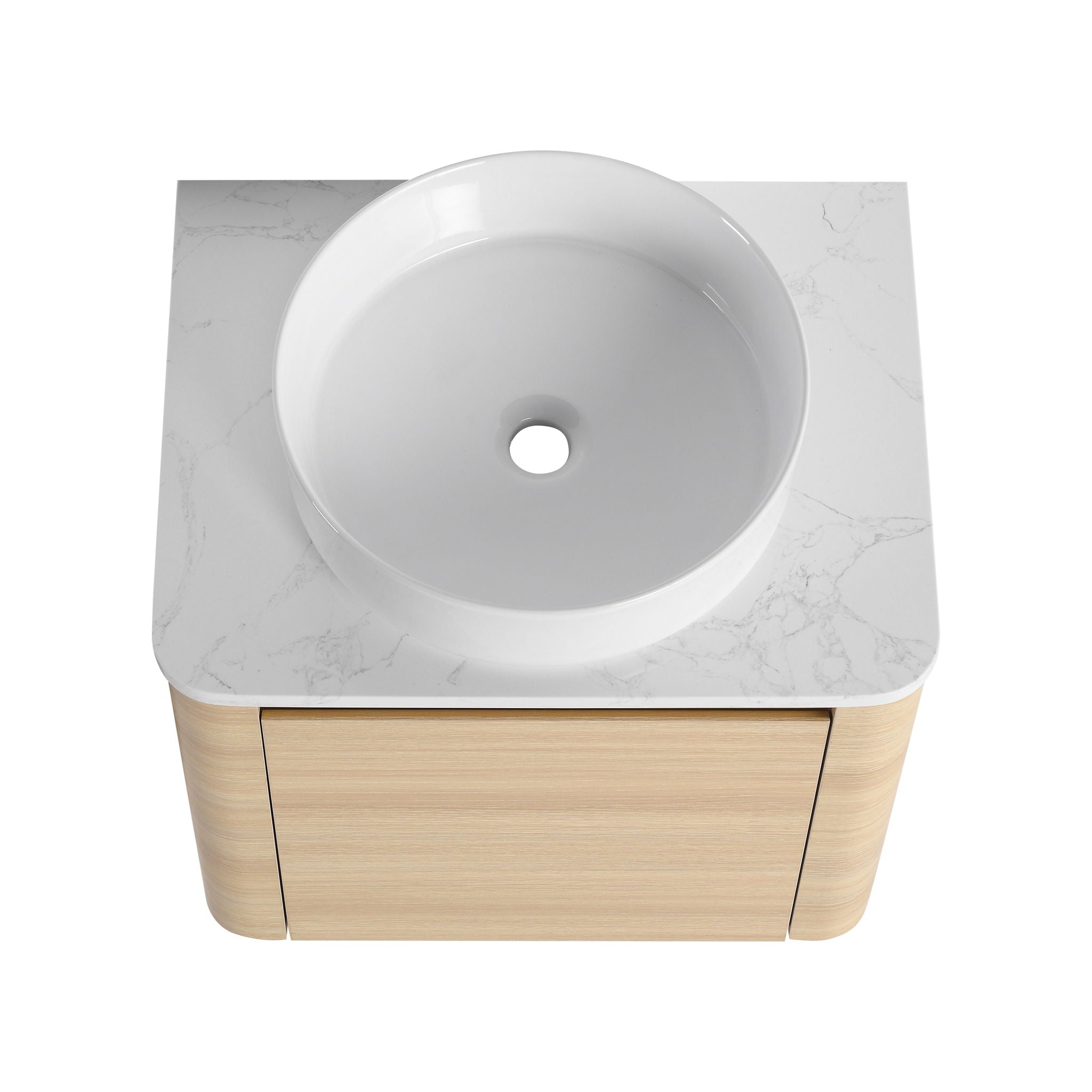 Mounted Bathroom Vanity With Art Sink & 2 Soft Close Doors