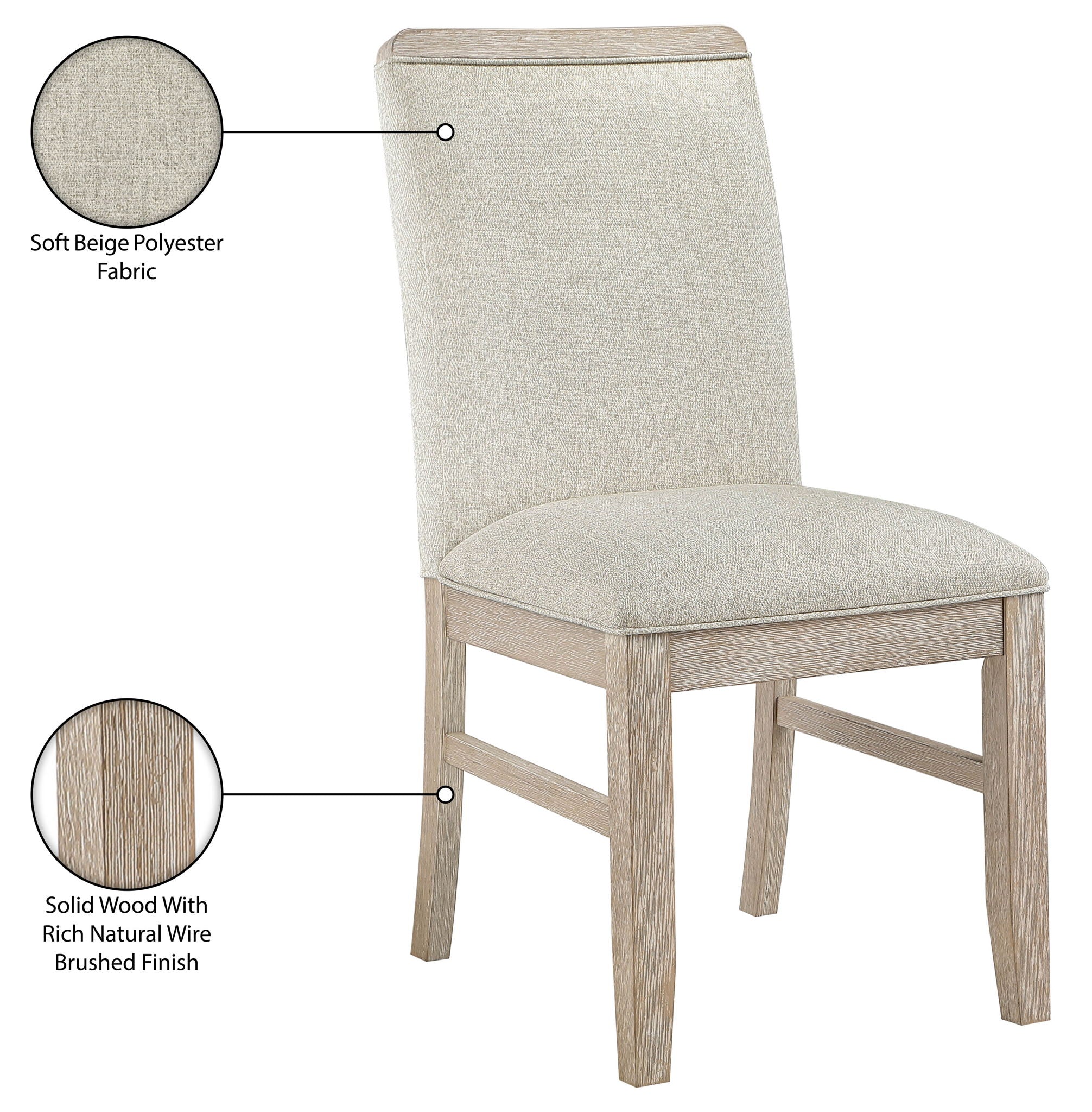 Ananda - Fabric Upholstered Dining Chair (Set of 2)