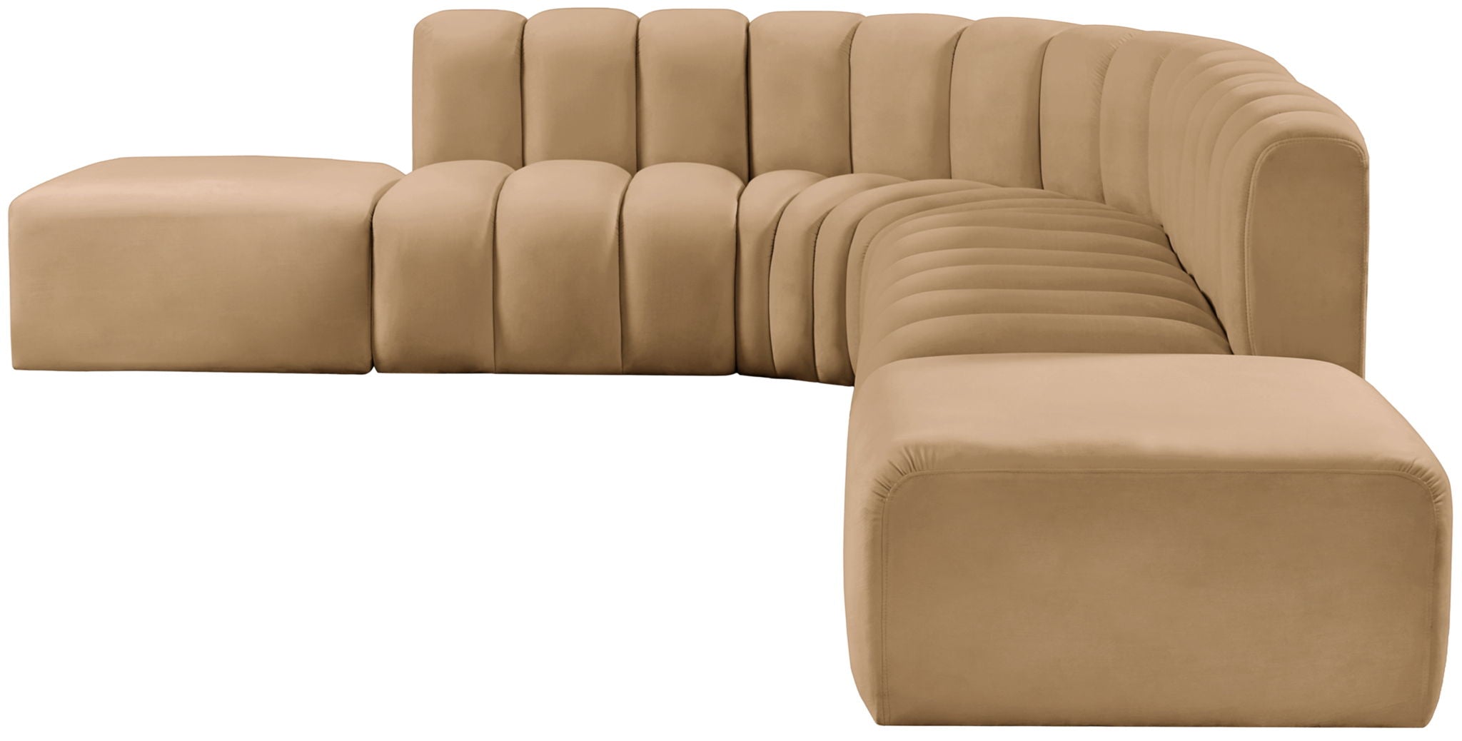 Arc - Velvet 7 Piece Corner Modular Sofa