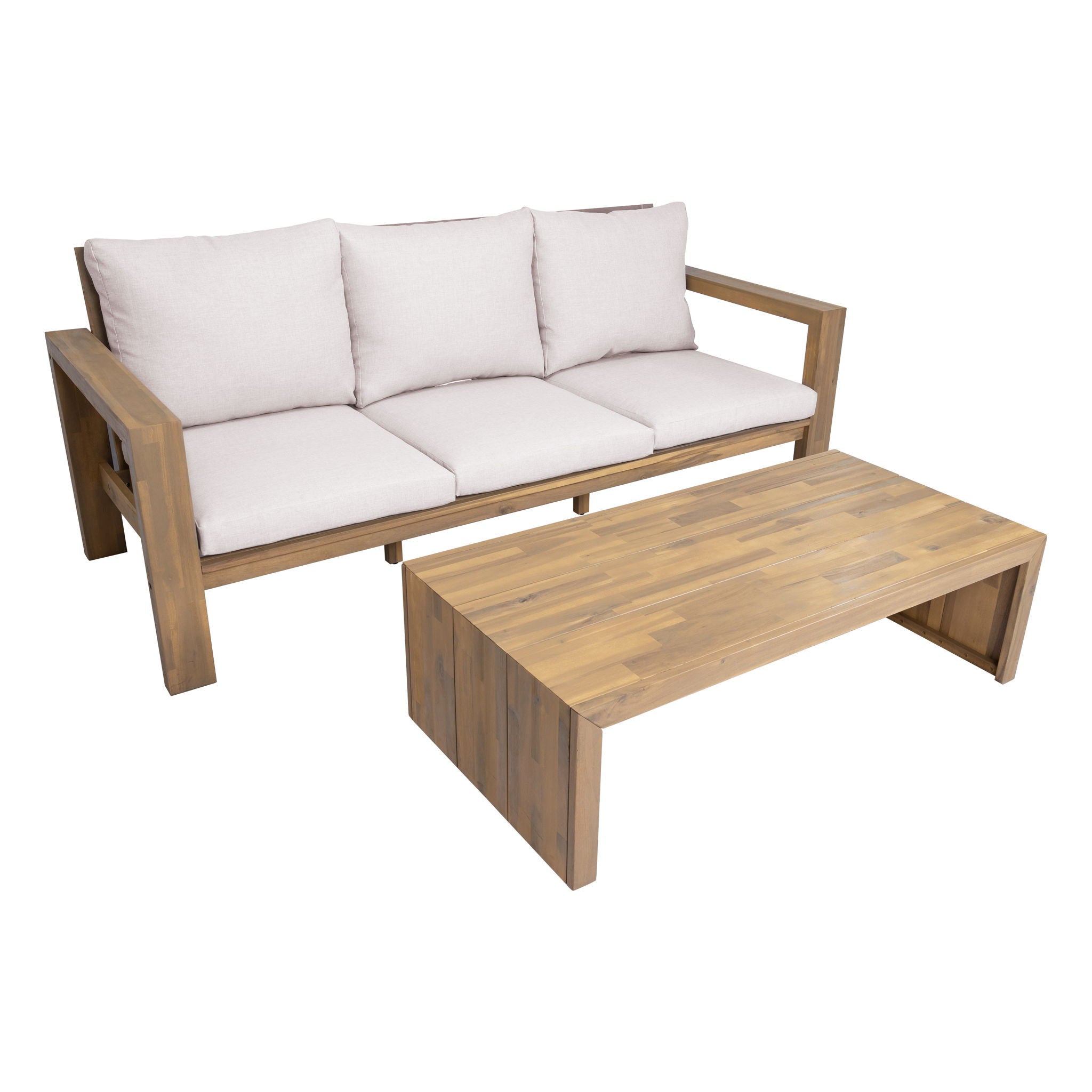3 Seater Patio Set, Outdoor Sofa & Coffee Table Set