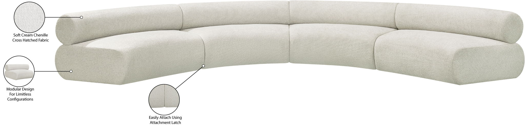 Bale - 4 Piece Modular U-Shaped Sofa