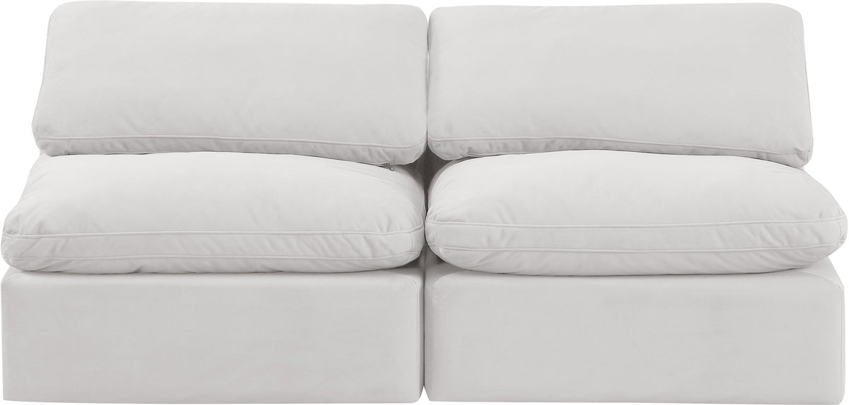 Indulge - Velvet 2 Seat Modular Armless Sofa