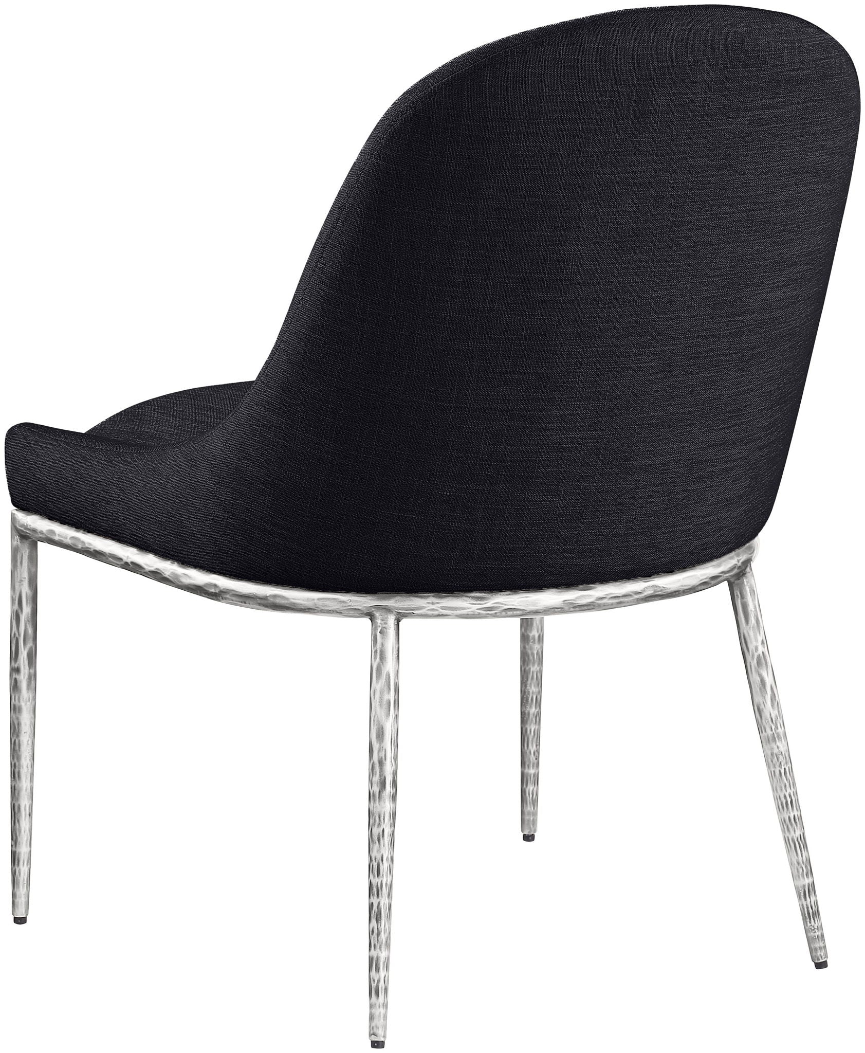 Ferro - Upholstered Dining Side Chair With Brushed Silver Legs