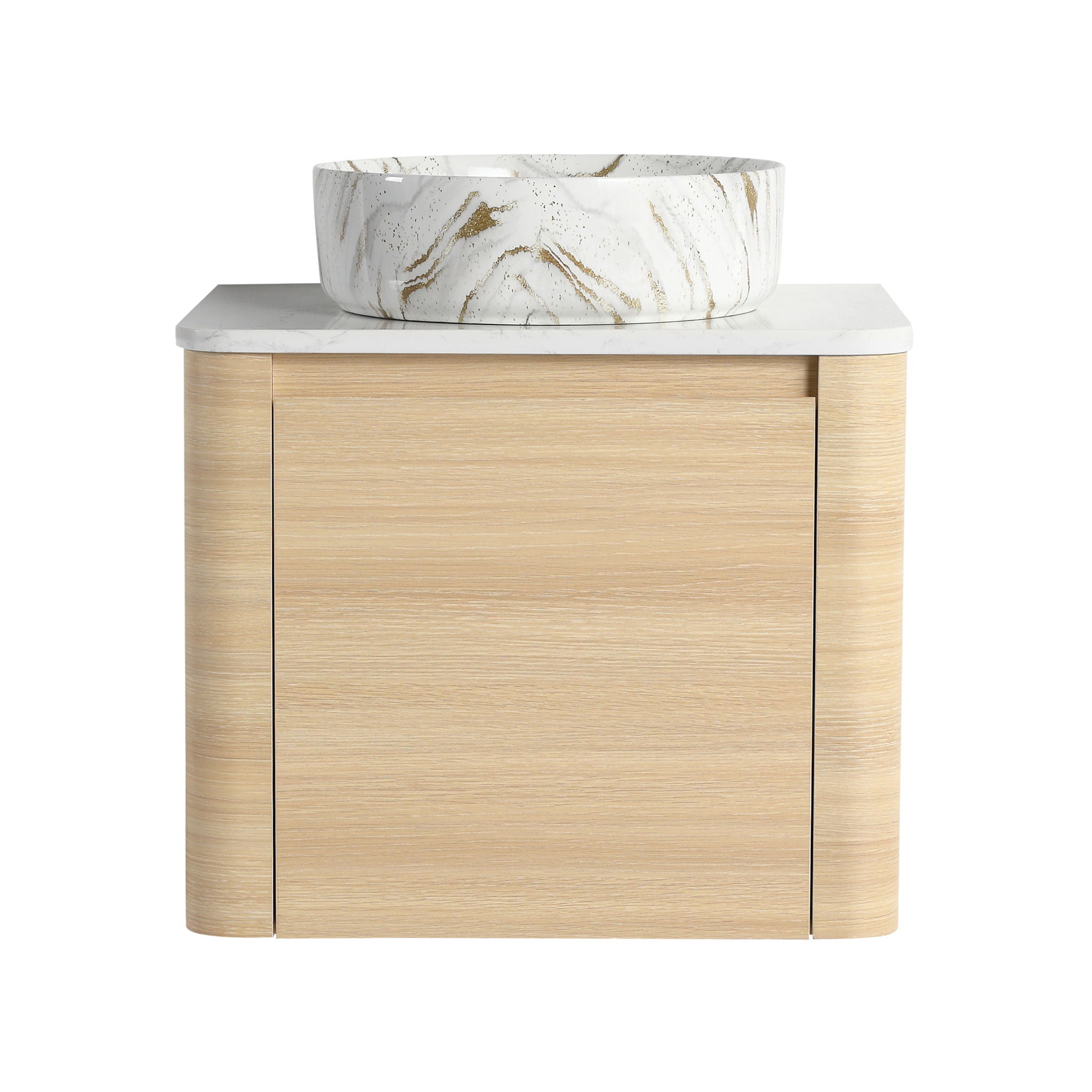 Mounted Bathroom Vanity & Art Sink, Soft Close Door