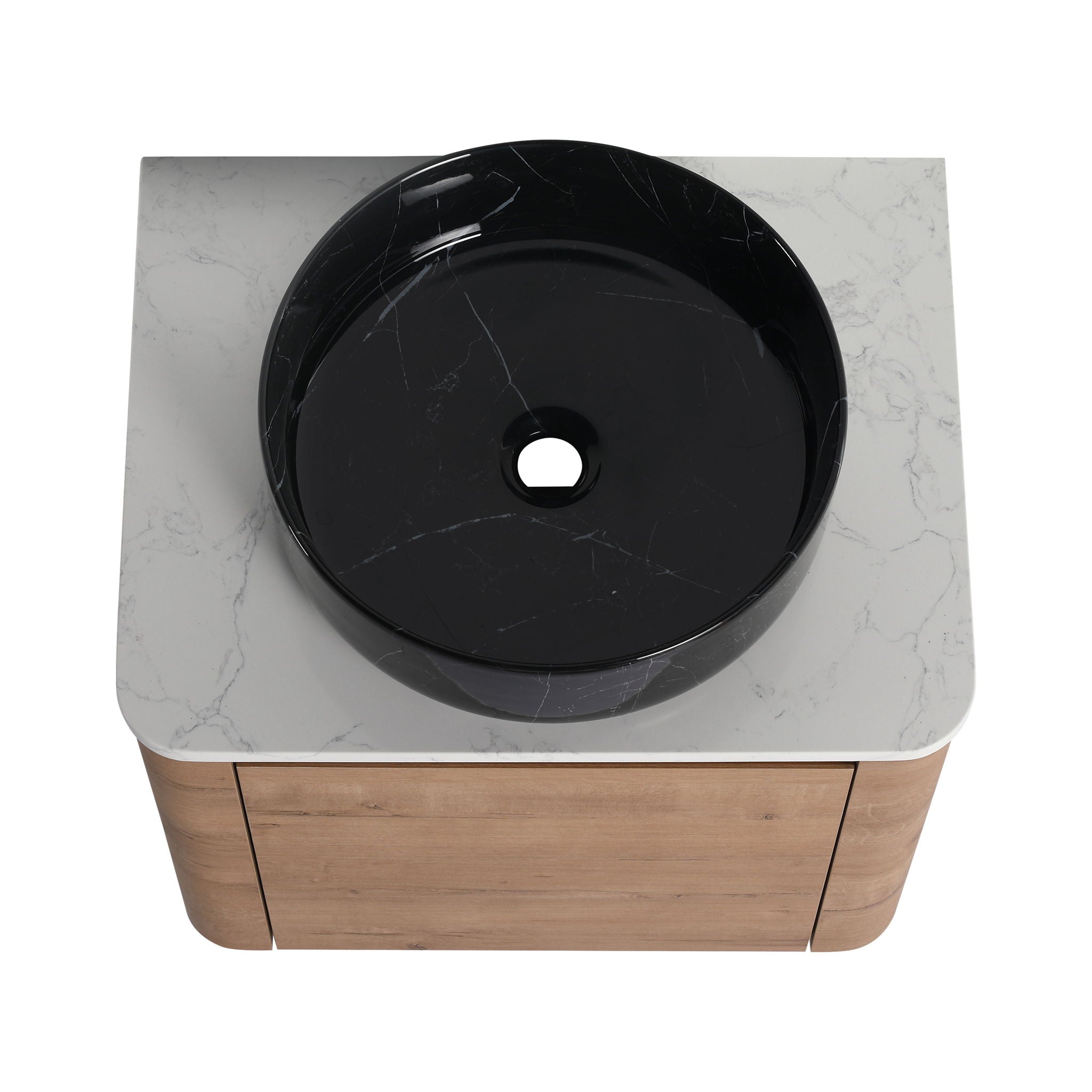 Wall Mounted Bathroom Vanity With Art Sink & 1 Soft Close Door