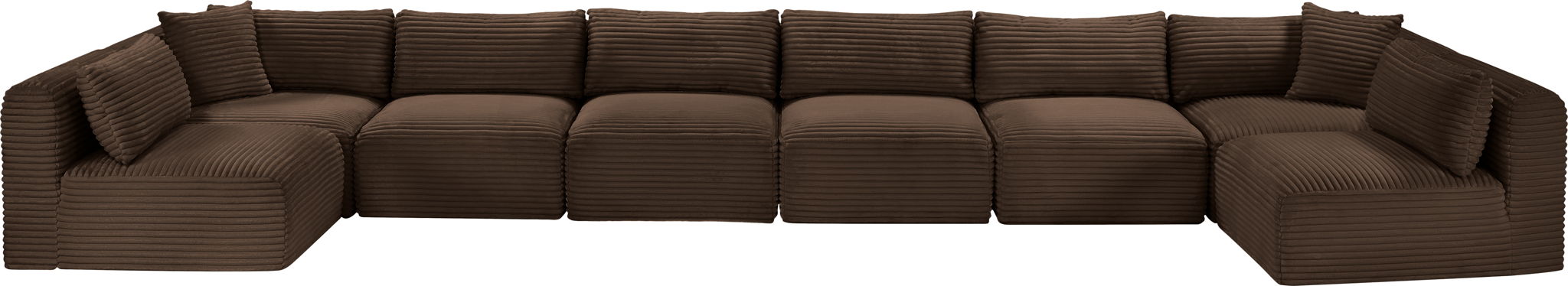 Shaggy - 8 Piece Modular U-Shaped Armless Sectional