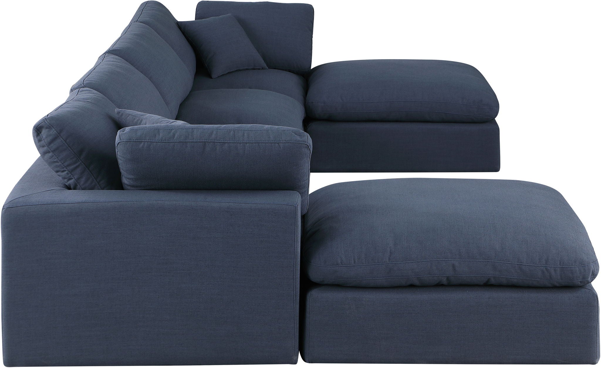 Comfy - 6 Piece Linen Modular Double Chaise Sectional