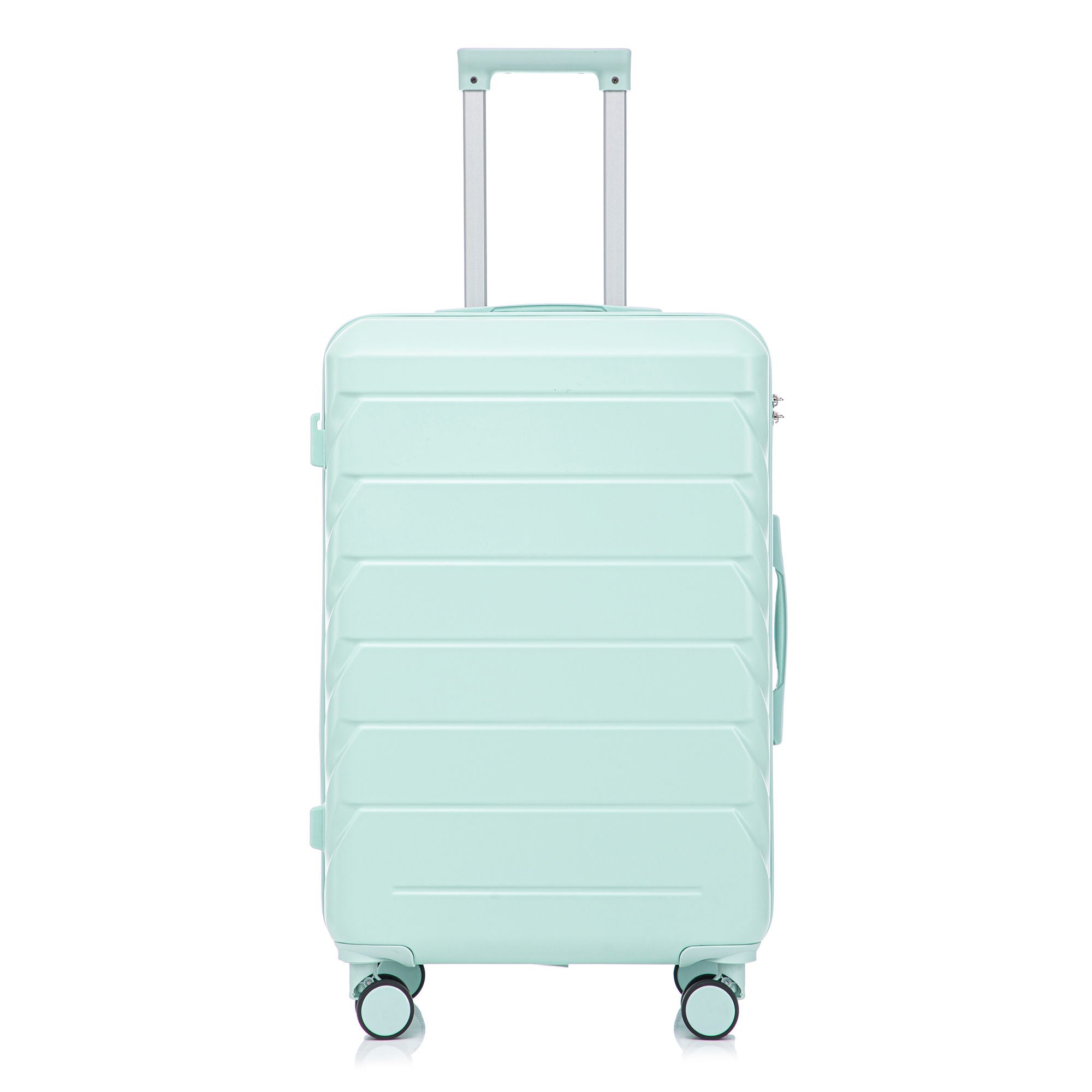 Hard Shell Luggage With Scratch Resistant Surface, 4 Wheels, Combination Lock & Side Hooks