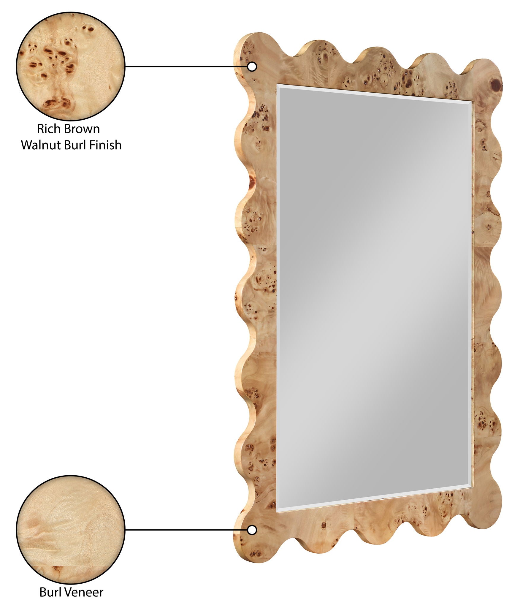Vassa - Burl Veneer Mirror