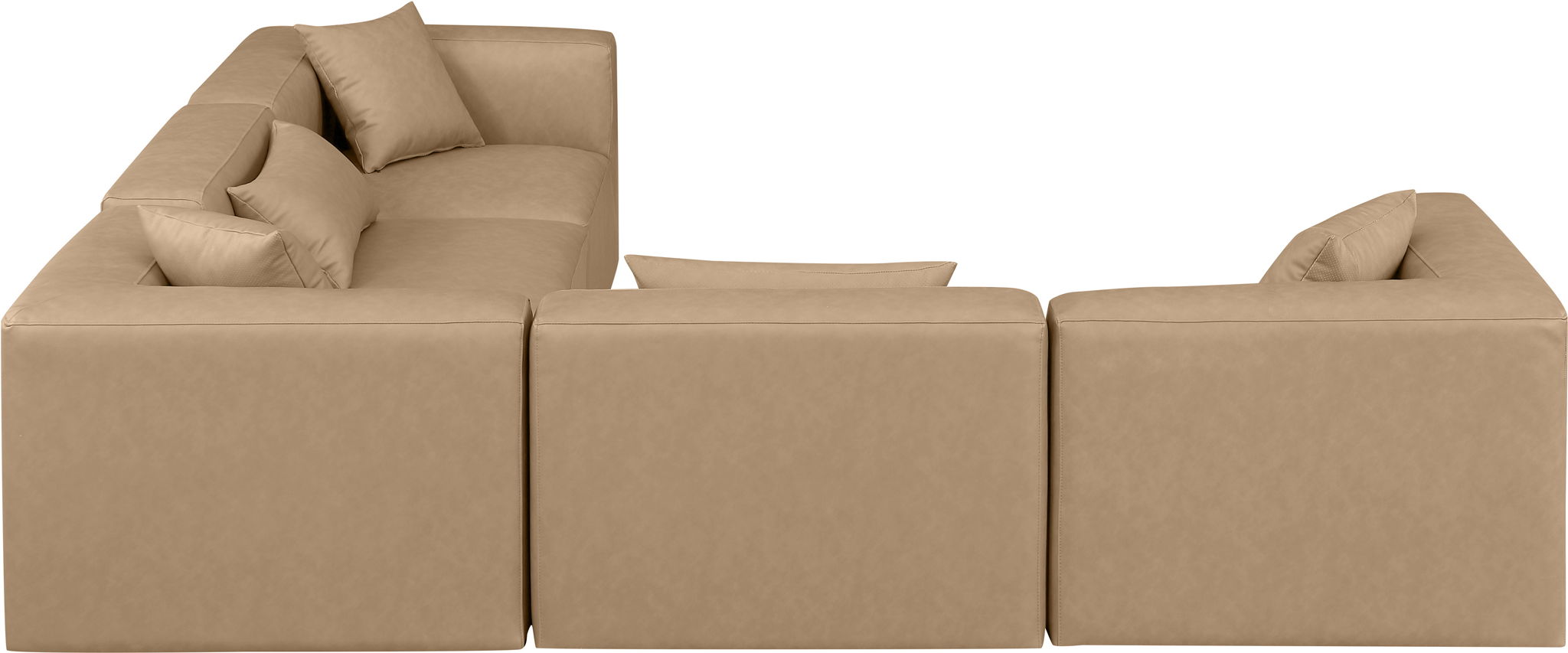 Cube - 5 Piece Modular Corner Sectional - Tan
